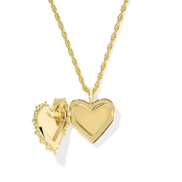 Kendra Scott Mallory Rose Locket Short Pendant Necklace in Gold - Picture 2 of 2